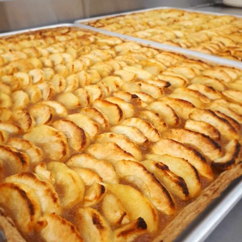 French Apple tart slice